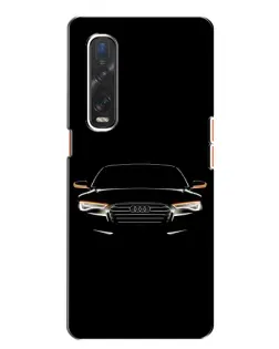 Чехол для OPPO Find X2 с картинкой «Audi — ночной контур» Чехол для OPPO Find X2 с картинкой «Audi — ночной контур»