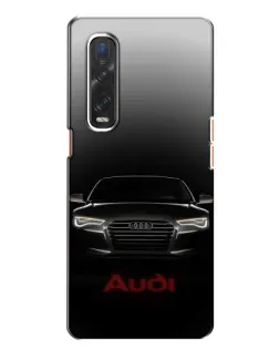 Чехол для OPPO Find X2 с картинкой «Audi — градиентный контур» Чехол для OPPO Find X2 с картинкой «Audi — градиентный контур»