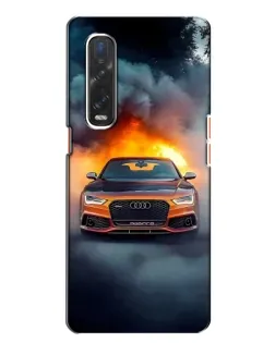 Чехол для OPPO Find X2 с картинкой «Audi в огненном дыму» Чехол для OPPO Find X2 с картинкой «Audi в огненном дыму»