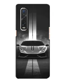 Чехол для OPPO Find X2 с картинкой «Lamborghini симметрия дорог»