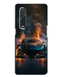 Чехол для OPPO Find X2 с картинкой «Lamborghini дымная эстетика»