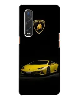 Чехол для OPPO Find X2 с картинкой «Lamborghini желтый акцент»