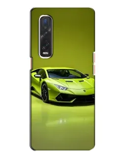 Чехол для OPPO Find X2 с картинкой «Салатовый Lamborghini Huracan»