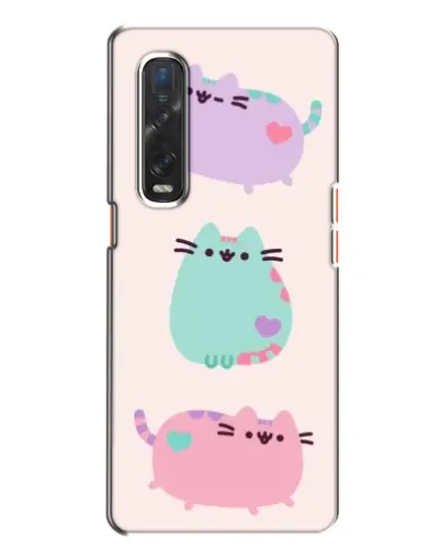Чехол для OPPO Find X2 с картинкой «Pusheen трио» Чехол для OPPO Find X2 с картинкой «Pusheen трио»