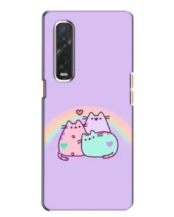 Чохол для OPPO Find X2 з картинкою «Веселкові Пушини»