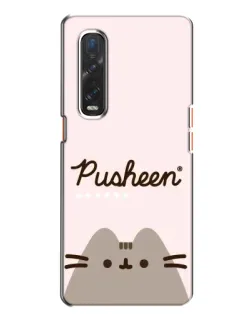 Чохол для OPPO Find X2 з картинкою «Pusheen логотип»