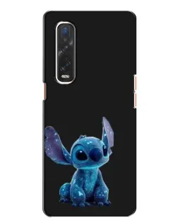 Чехол для OPPO Find X2 с картинкой «Стич на черном»