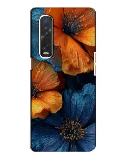 Чохол для OPPO Find X2 з картинкою «Яскрава синьо-помаранчева флора» Чохол для OPPO Find X2 з картинкою «Яскрава синьо-помаранчева флора»