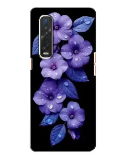 Чохол для OPPO Find X2 з картинкою «Фіолетові квіти з росою»