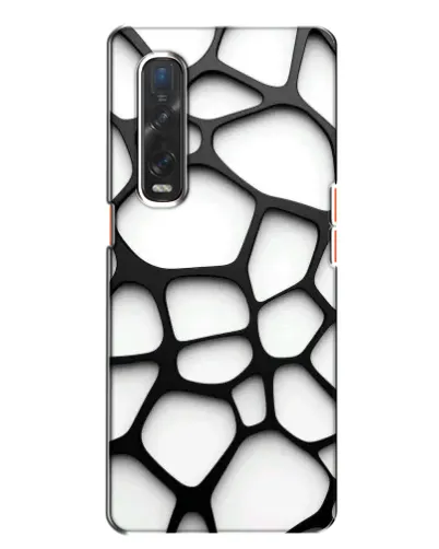 Чехол для OPPO Find X2 с картинкой «Белая объемная сетка» Чехол для OPPO Find X2 с картинкой «Белая объемная сетка»