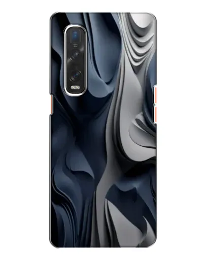 Чехол для OPPO Find X2 с картинкой «Объемные синие складки» Чехол для OPPO Find X2 с картинкой «Объемные синие складки»