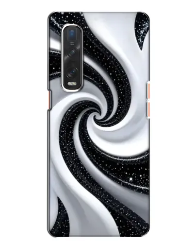 Чехол для OPPO Find X2 с картинкой «Черно-белая спираль» Чехол для OPPO Find X2 с картинкой «Черно-белая спираль»