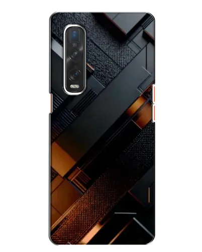 Чехол для OPPO Find X2 с картинкой «Черные геометрические блоки» Чехол для OPPO Find X2 с картинкой «Черные геометрические блоки»