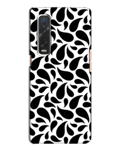 Чехол для OPPO Find X2 с картинкой «Контрастные черные капли» Чехол для OPPO Find X2 с картинкой «Контрастные черные капли»