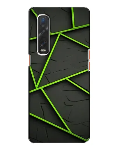 Чехол для OPPO Find X2 с картинкой «Зеленые геометрические линии» Чехол для OPPO Find X2 с картинкой «Зеленые геометрические линии»
