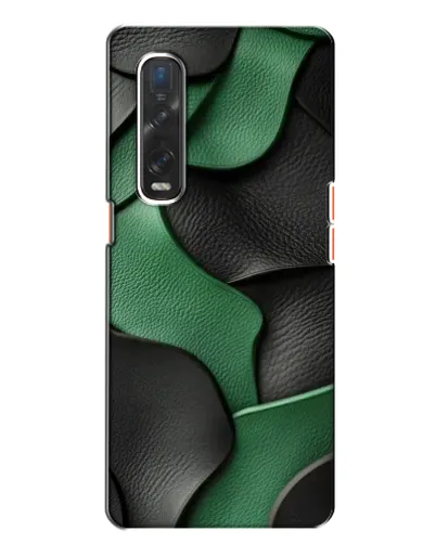 Чехол для OPPO Find X2 с картинкой «Зеленые кожаные волны» Чехол для OPPO Find X2 с картинкой «Зеленые кожаные волны»