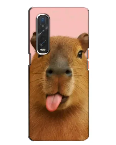 Чехол для OPPO Find X2 с картинкой «Капибара с языком» Чехол для OPPO Find X2 с картинкой «Капибара с языком»