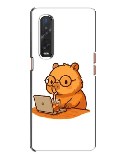 Чехол для OPPO Find X2 с картинкой «Капибара с ноутбуком» Чехол для OPPO Find X2 с картинкой «Капибара с ноутбуком»