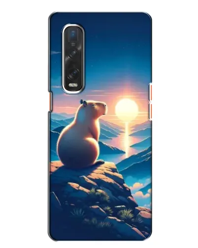 Чехол для OPPO Find X2 с картинкой «Закат солнца с капибарой» Чехол для OPPO Find X2 с картинкой «Закат солнца с капибарой»
