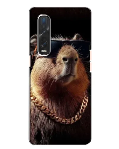 Чехол для OPPO Find X2 с картинкой «Капибара золотая цепь» Чехол для OPPO Find X2 с картинкой «Капибара золотая цепь»