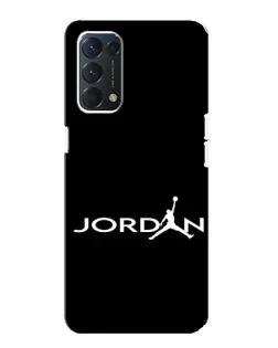 Чехол для OPPO Find X3 Lite с картинкой «Jordan White Logo»