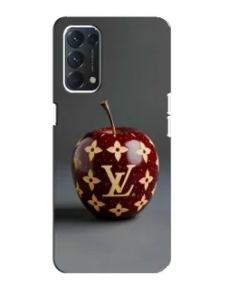Чехол для OPPO Find X3 Lite с картинкой «Красное яблоко LV»
