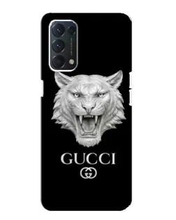 Чехол для OPPO Find X3 Lite с картинкой «Gucci — серебряный лев» Чехол для OPPO Find X3 Lite с картинкой «Gucci — серебряный лев»