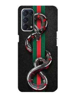 Чехол для OPPO Find X3 Lite с картинкой «Gucci — змея на полосе» Чехол для OPPO Find X3 Lite с картинкой «Gucci — змея на полосе»