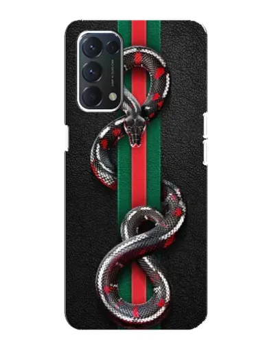 Чехол для OPPO Find X3 Lite с картинкой «Gucci — змея на полосе» Чехол для OPPO Find X3 Lite с картинкой «Gucci — змея на полосе»