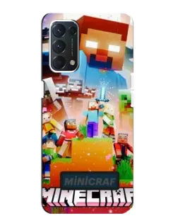 Чехол для OPPO Find X3 Lite с картинкой «Minecraft герои игры»
