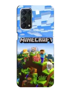 Чехол для OPPO Find X3 Lite с картинкой «Minecraft классический мир»