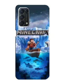 Чехол для OPPO Find X3 Lite с картинкой «Minecraft ледяной мир»