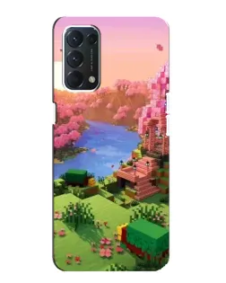 Чехол для OPPO Find X3 Lite с картинкой «Розовое дерево Minecraft»