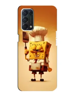 Чехол для OPPO Find X3 Lite с картинкой «Губка Боб повар»
