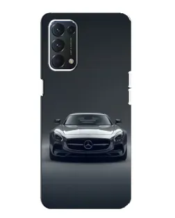 Чехол для OPPO Find X3 Lite с картинкой «Mercedes на черном»