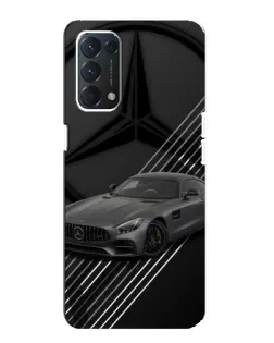 Чехол для OPPO Find X3 Lite с картинкой «Mercedes AMG — графика»