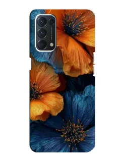 Чехол для OPPO Find X3 Lite с картинкой «Яркая сине-оранжевая флора» Чехол для OPPO Find X3 Lite с картинкой «Яркая сине-оранжевая флора»