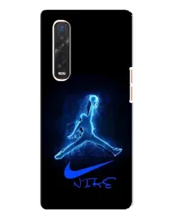 Чехол для OPPO Find X3 Pro с картинкой «Jordan Neon Blue»