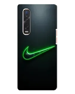 Чехол для OPPO Find X3 Pro с картинкой «Неоновый контур Nike»