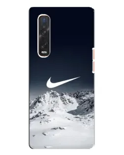Чехол для OPPO Find X3 Pro с картинкой «Nike — зимние горы» Чехол для OPPO Find X3 Pro с картинкой «Nike — зимние горы»