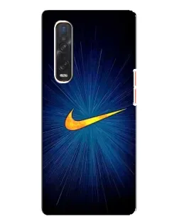 Чехол для OPPO Find X3 Pro с картинкой «Синий пульс Nike» Чехол для OPPO Find X3 Pro с картинкой «Синий пульс Nike»