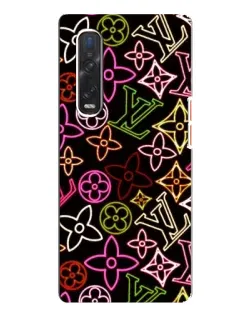 Чехол для OPPO Find X3 Pro с картинкой «Неоновый микс Nike»