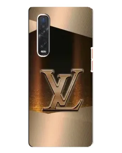 Чехол для OPPO Find X3 Pro с картинкой «LV — золотое сияние»