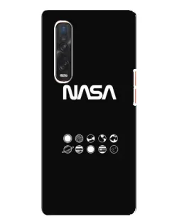 Чехол для OPPO Find X3 Pro с картинкой «NASA — технический принт» Чехол для OPPO Find X3 Pro с картинкой «NASA — технический принт»