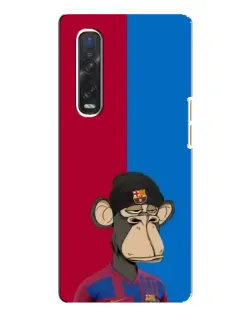 Чехол для OPPO Find X3 Pro с картинкой «Bored Ape — фанат Барсы» Чехол для OPPO Find X3 Pro с картинкой «Bored Ape — фанат Барсы»