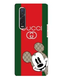 Чехол для OPPO Find X3 Pro с картинкой «Gucci — полосы и Микки» Чехол для OPPO Find X3 Pro с картинкой «Gucci — полосы и Микки»