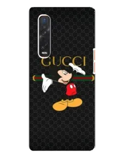 Чехол для OPPO Find X3 Pro с картинкой «Микки Маус Gucci» Чехол для OPPO Find X3 Pro с картинкой «Микки Маус Gucci»