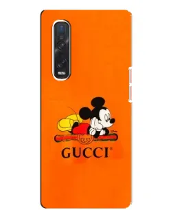 Чехол для OPPO Find X3 Pro с картинкой «Микки Маус Gucci — оранж» Чехол для OPPO Find X3 Pro с картинкой «Микки Маус Gucci — оранж»