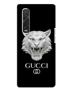 Чехол для OPPO Find X3 Pro с картинкой «Gucci — серебряный лев» Чехол для OPPO Find X3 Pro с картинкой «Gucci — серебряный лев»