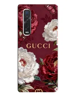 Чехол для OPPO Find X3 Pro с картинкой «Gucci — бордовые розы» Чехол для OPPO Find X3 Pro с картинкой «Gucci — бордовые розы»